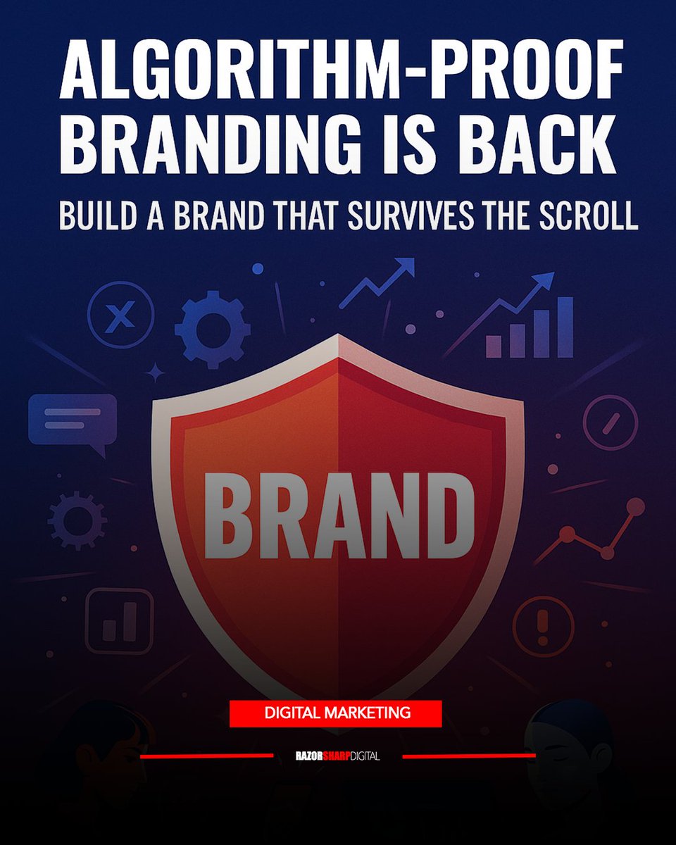RazorSharpDigit's tweet photo. The algorithm changes. Your brand shouldn’t.
Build with voice, values, and vision—and you’ll outlast the scroll.
Follow @razorsharpdigit for more brand-smart, feed-proof strategy.
#BrandStrategy #DigitalMarketing #ContentMarketing #MarketingTips #Branding2025 #AlgorithmProof https://t.co/a6DacQqenX
