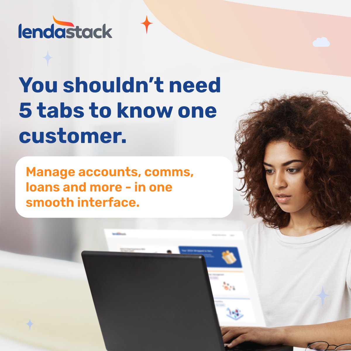 lendastack's tweet image. Your customers deserve focus, not tab-hopping 🖱️
All-in-one interface. No chaos.

✨ lendastack.io

#OneView #SmartManagement