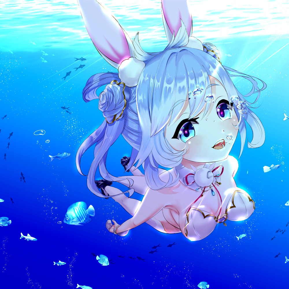 #あやらぶ #あやらぶ絵巻 #あやBell
暑中見舞い申し上げますッス！
比呂さんが隠居ということになったときに描きだした。
ランちゃんinバニー絵ッス
鈴鹿のバニーを借りたらランちゃんは大きいのでパカパカしないよなっていう発想で描き始めました。
魚は素材を使った加工です。