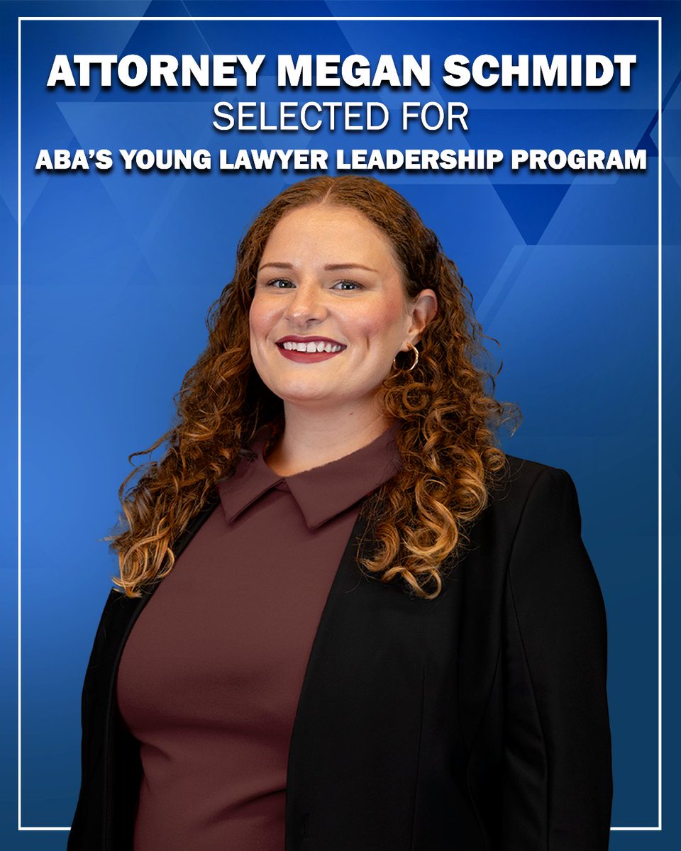 Rubenstein Law (@rubensteinlaw) on Twitter photo We're proud to share Attorney Megan Schmidt was accepted into the <a href="/ABAesq/">American Bar Association</a> Young Lawyer Leadership Program!
This prestigious appointment recognizes her leadership involvement with the Young Lawyers Division and dedication to justice. Congratulations, Megan! We're proud to share Attorney Megan Schmidt was accepted into the <a href="/ABAesq/">American Bar Association</a> Young Lawyer Leadership Program!
This prestigious appointment recognizes her leadership involvement with the Young Lawyers Division and dedication to justice. Congratulations, Megan!