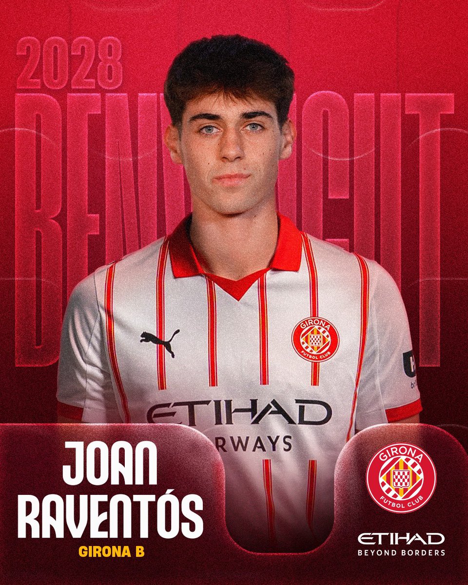 ❤️🤍 𝐁𝐄𝐍𝐕𝐈𝐍𝐆𝐔𝐓, 𝐉𝐎𝐀𝐍!

✍️ Joan Raventós s'incorpora al Girona B. El migcampista, nascut el 2006, arriba procedent de la Damm.

#OrgullGironí #GFCAcadèmia