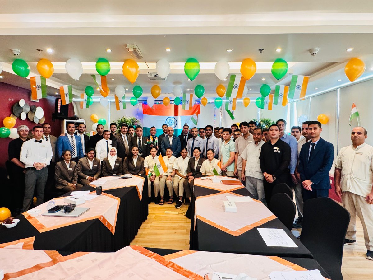 StarsEmirates's tweet photo. Celebrating India’s Independence Day together as one big family – united in pride, love, and freedom. 🇮🇳✨
#OneNationOneFamily #IndependenceDay2025 https://t.co/kAv1QYUlGQ