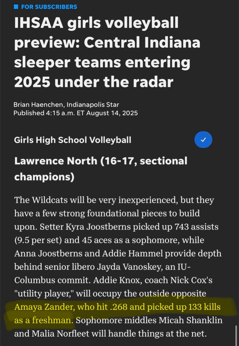 Amaya Zander (@amayazander) on Twitter photo ๐โค๏ธ๐๐ค<a href="/TheAcademyVB/">The Academy Volleyball Club</a> <a href="/TAVCRecruiting/">The Academy Volleyball Club Recruiting</a> <a href="/PrepDig/">Prep Dig ๐</a> <a href="/PrepDigIN/">Prep Dig Indiana</a> <a href="/SportPrepX/">SportPrepX</a> <a href="/vbconnection/">Volleyball Connection</a> <a href="/vball_fan_/">Volleyball Fan โจ๐๐</a> <a href="/SPORTSxEDITS/">SPORTS EDITS</a> <a href="/jvavolleyball/">JVA</a> <a href="/VBallrecruiter/">Kara Hill</a> <a href="/Brian_Haenchen/">hank ๐ฐ๐ท</a> <a href="/indyhsscores/">IndyStar HS Sports</a> <a href="/IndySportsZone/">Indy Sports Zone</a> ๐โค๏ธ๐๐ค<a href="/TheAcademyVB/">The Academy Volleyball Club</a> <a href="/TAVCRecruiting/">The Academy Volleyball Club Recruiting</a> <a href="/PrepDig/">Prep Dig ๐</a> <a href="/PrepDigIN/">Prep Dig Indiana</a> <a href="/SportPrepX/">SportPrepX</a> <a href="/vbconnection/">Volleyball Connection</a> <a href="/vball_fan_/">Volleyball Fan โจ๐๐</a> <a href="/SPORTSxEDITS/">SPORTS EDITS</a> <a href="/jvavolleyball/">JVA</a> <a href="/VBallrecruiter/">Kara Hill</a> <a href="/Brian_Haenchen/">hank ๐ฐ๐ท</a> <a href="/indyhsscores/">IndyStar HS Sports</a> <a href="/IndySportsZone/">Indy Sports Zone</a>