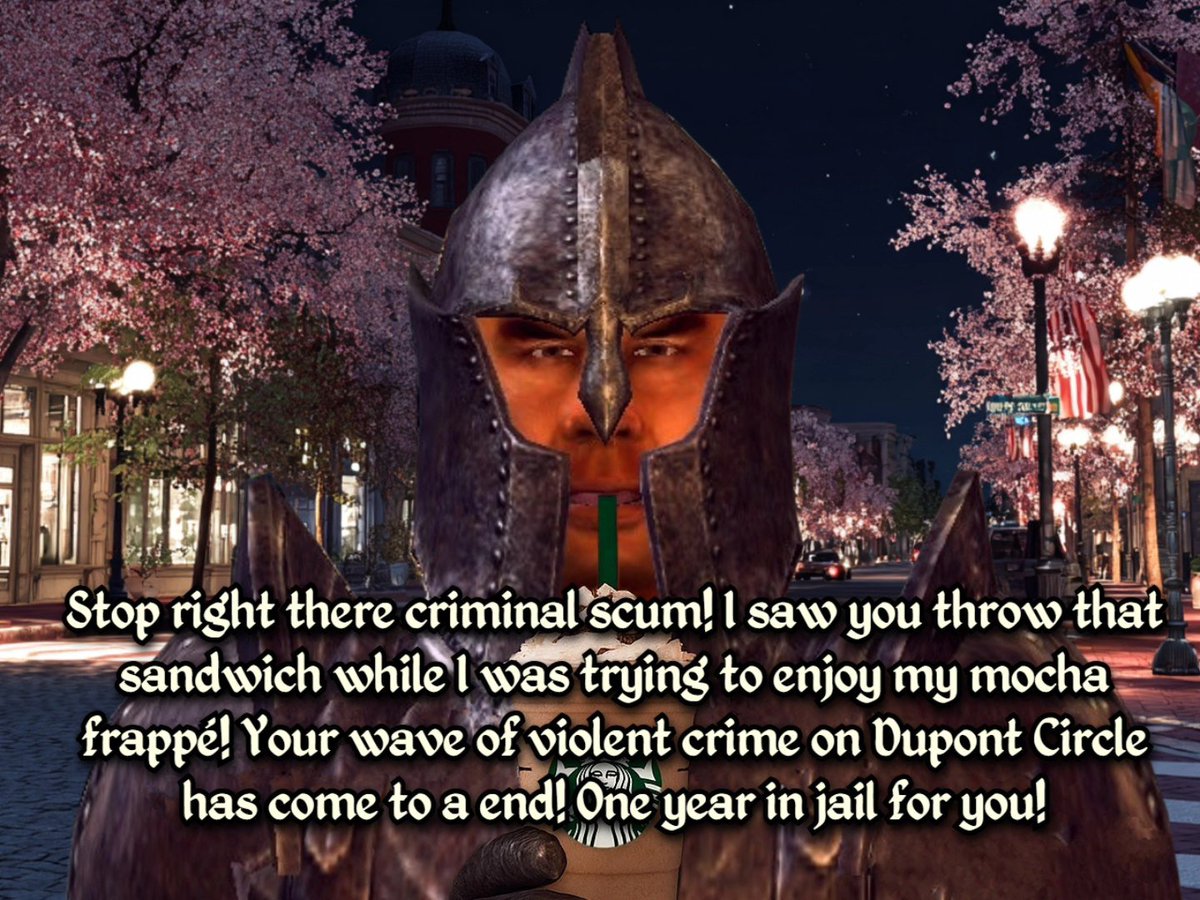 Bro says theres a violent crime wave and then sends federal agents to patrol the equivalent of the Elven Gardens District 💀💀💀