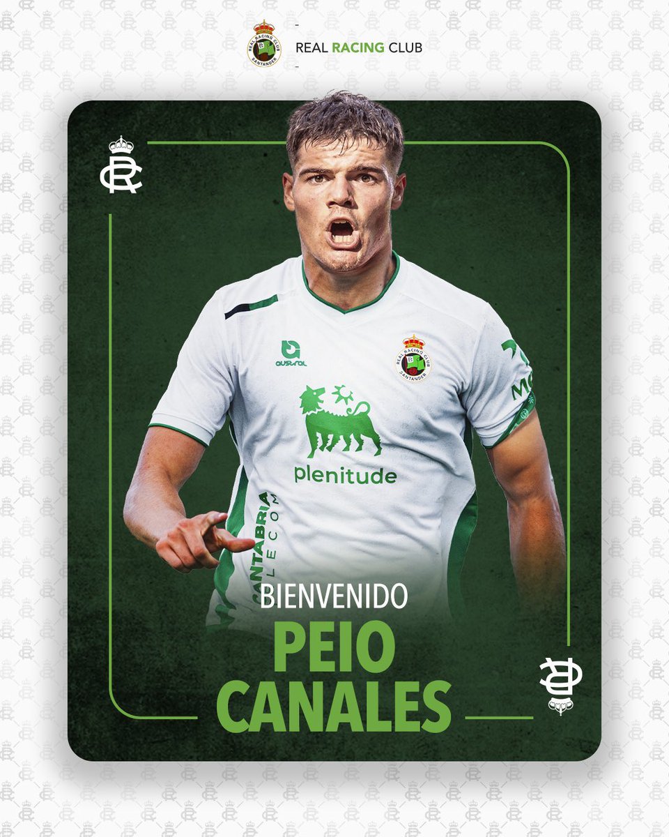 FT_Total's tweet photo. OFICIAL ✍️. Peio Canales es nuevo jugador del Racing. El mediocentro ofensivo llega cedido por el Athletic durante una temporada. #RRCS #Racing https://t.co/Et0Ro9y2jW