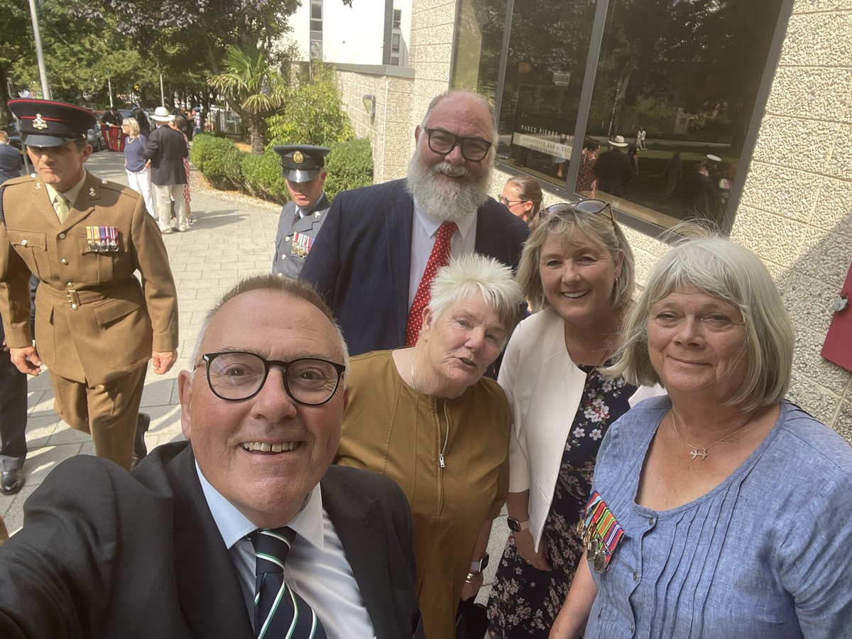 CouncillorTudor's tweet photo. After a moving service at St Andrews, we're at the Crown Plaza for lunch with veterans and their families. #vj80 https://t.co/7FLuvmPmsi