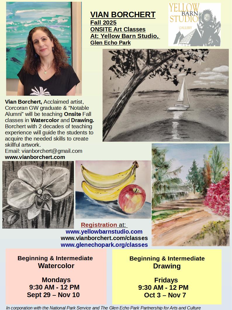 My #artclasses for the #Fall r now Enrolling <a href="/glenechopark/">Glen Echo Park</a> #YellowBarnStudio Register: vianborchert.com/classes - #dcarts #dc #acreativedc #glenechopark #washingtondc #glenechomd #watercolor #dcfoodie #dupontcircle #logancircle #chevychasedc #silverspring #potomac #artsy #dmvarts