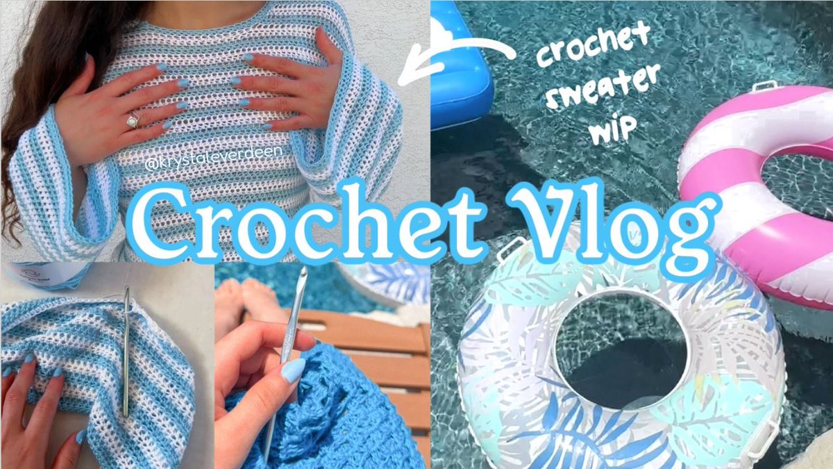 Crocheting a Striped Sweater │Summer Crochet Vlog youtu.be/6NppsWup0nU?si…