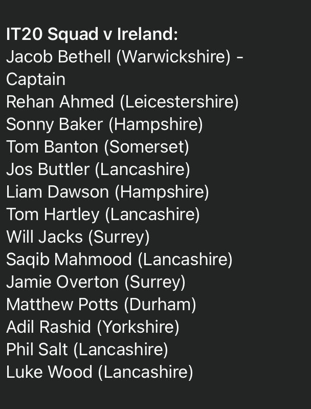 England have basically picked a first  choice squad for the Ireland games, minus their test players (apart from Bethell)