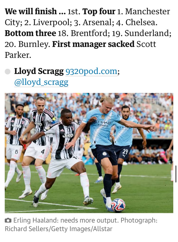 Lloyd Scragg (@lloyd_scragg) on Twitter photo My short preview of Cityโs 2025/26 season for <a href="/guardian_sport/">Guardian sport</a>. Penned last weekend.
Unfortunately (but naturally!), itโs lacking comment on this weekโs transfer chaos... But the rest still applies. Iโm confident of a much better season this year ๐ง๐ผ
RTs appreciated #MCFC ๐ฉต My short preview of Cityโs 2025/26 season for <a href="/guardian_sport/">Guardian sport</a>. Penned last weekend.
Unfortunately (but naturally!), itโs lacking comment on this weekโs transfer chaos... But the rest still applies. Iโm confident of a much better season this year ๐ง๐ผ
RTs appreciated #MCFC ๐ฉต