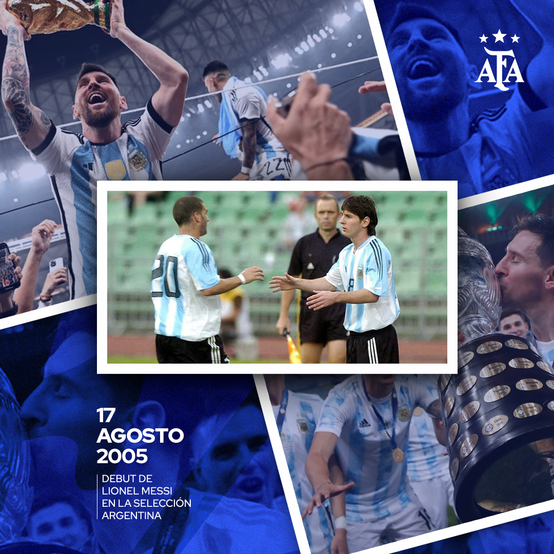 🇦🇷 Selección Argentina ⭐⭐⭐ (@argentina) on Twitter photo #Efemérides 🧐 El comienzo de la historia: un día como hoy, pero hace 20 años, Lionel #Messi hacía su debut en la Selección <a href="/Argentina/">🇦🇷 Selección Argentina ⭐⭐⭐</a> 🇦🇷
¡Siempre vamos por más, capitán! 🔟 🐐 #Efemérides 🧐 El comienzo de la historia: un día como hoy, pero hace 20 años, Lionel #Messi hacía su debut en la Selección <a href="/Argentina/">🇦🇷 Selección Argentina ⭐⭐⭐</a> 🇦🇷
¡Siempre vamos por más, capitán! 🔟 🐐