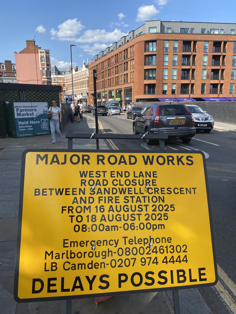 Sharon Hardwick 💙💛🌹🇮🇪🇪🇺🇺🇦 (@shazknit) on Twitter photo ❗️#WestHampstead folks! West End Lane is being resurfaced this weekend between Sandwell Crescent & the Fire Station 16-18 Aug. More welcome road improvements from <a href="/CamdenLabour/">Camden Labour 🌹</a> run Camden Council. 🌹 ❗️#WestHampstead folks! West End Lane is being resurfaced this weekend between Sandwell Crescent & the Fire Station 16-18 Aug. More welcome road improvements from <a href="/CamdenLabour/">Camden Labour 🌹</a> run Camden Council. 🌹