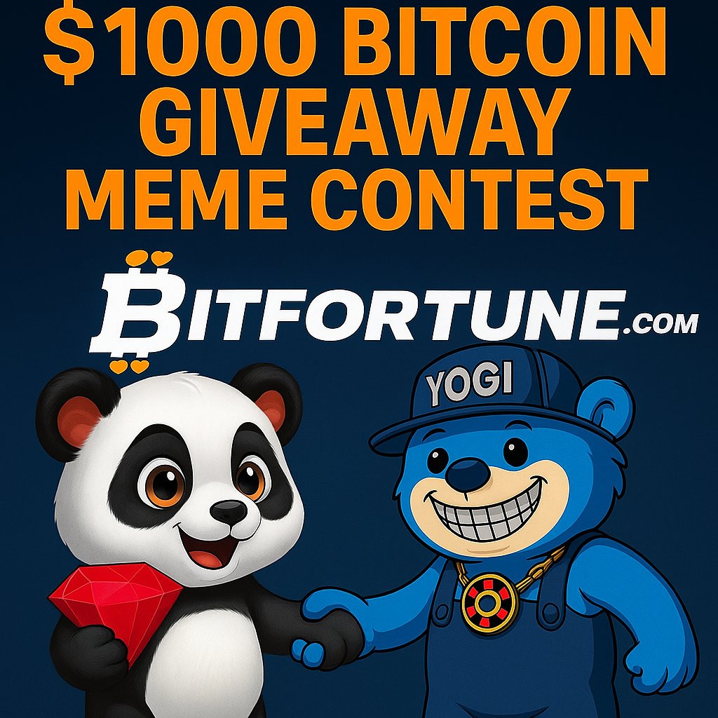Yogis WRLD (@yogiwrld) on Twitter photo $1000 BTC Bitfortune Meme Contest!
To celebrate the ๐ผ partnership
I'm giving away $1000 IN BITCOIN
Create a meme with the casino's mascot aka the panda
how to enter:
1๏ธโฃ follow
<a href="/bitfortunecom/">BITFORTUNE</a> + <a href="/YogiWrld/">Yogis WRLD</a>
2๏ธโฃ post your funniest meme/video & tag a friend
winner rolls Aug 21 ๐ $1000 BTC Bitfortune Meme Contest!
To celebrate the ๐ผ partnership
I'm giving away $1000 IN BITCOIN
Create a meme with the casino's mascot aka the panda
how to enter:
1๏ธโฃ follow
<a href="/bitfortunecom/">BITFORTUNE</a> + <a href="/YogiWrld/">Yogis WRLD</a>
2๏ธโฃ post your funniest meme/video & tag a friend
winner rolls Aug 21 ๐