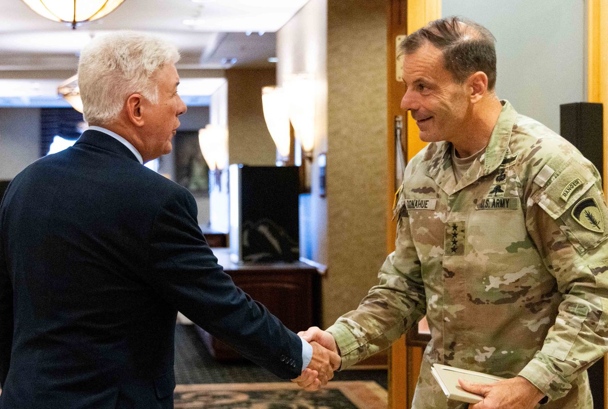 George C. Marshall Center (@marshall_center) on Twitter photo U.S. Army Gen. Chris Donahue, commander of <a href="/USArmyEURAF/">U.S. Army Europe and Africa</a>, visited the Marshall Center yesterday to meet with Foreign Area Officers enrolled in our Eurasian Training Program and discuss supporting efforts to European-led deterrence and defense.
#FAO | #MarshallCenter
---- U.S. Army Gen. Chris Donahue, commander of <a href="/USArmyEURAF/">U.S. Army Europe and Africa</a>, visited the Marshall Center yesterday to meet with Foreign Area Officers enrolled in our Eurasian Training Program and discuss supporting efforts to European-led deterrence and defense.
#FAO | #MarshallCenter
----