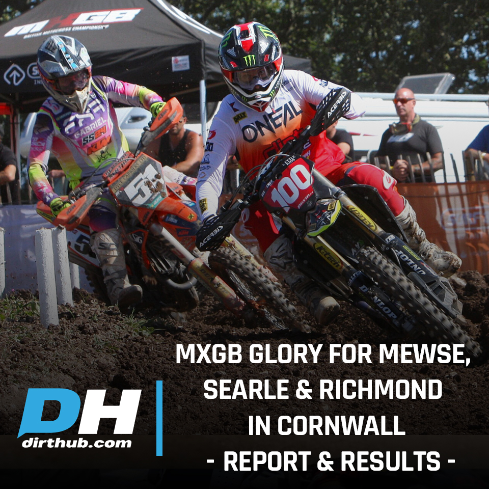 🚀 MXGB Landrake REPORT &amp; RESULTS &gt;&gt; tinyurl.com/52z66ur5

The MXGB Round 5 victories went the way of Conrad Mewse, Tommy Searle and Charlie Richmond as the championship descended on Landrake in Cornwall on Sunday...

📸 Dave Rich

#mxgb #mx #motocross #moto #motox #dirthubuk