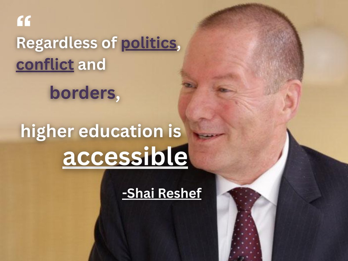 ShaiReshef's tweet image. I started @UoPeople because I believe higher education should be accessible to all. Politics, conflict, and borders should never stand in the way of learning. #EducationForAll #AccessToEducation #GlobalLearning