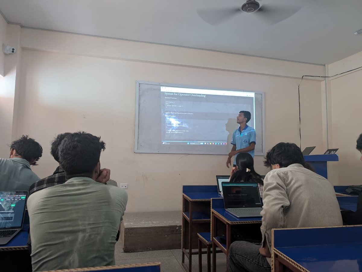 icecfwu's tweet photo. Day 7 of OOP Bootcamp 🚀
We continued exploring operator overloading in C++ today, diving deeper into how to customize operators for our classes and make code more intuitive and expressive.
#OOPBootcamp #ICEC #iCECClub https://t.co/vCl7a8XnZP