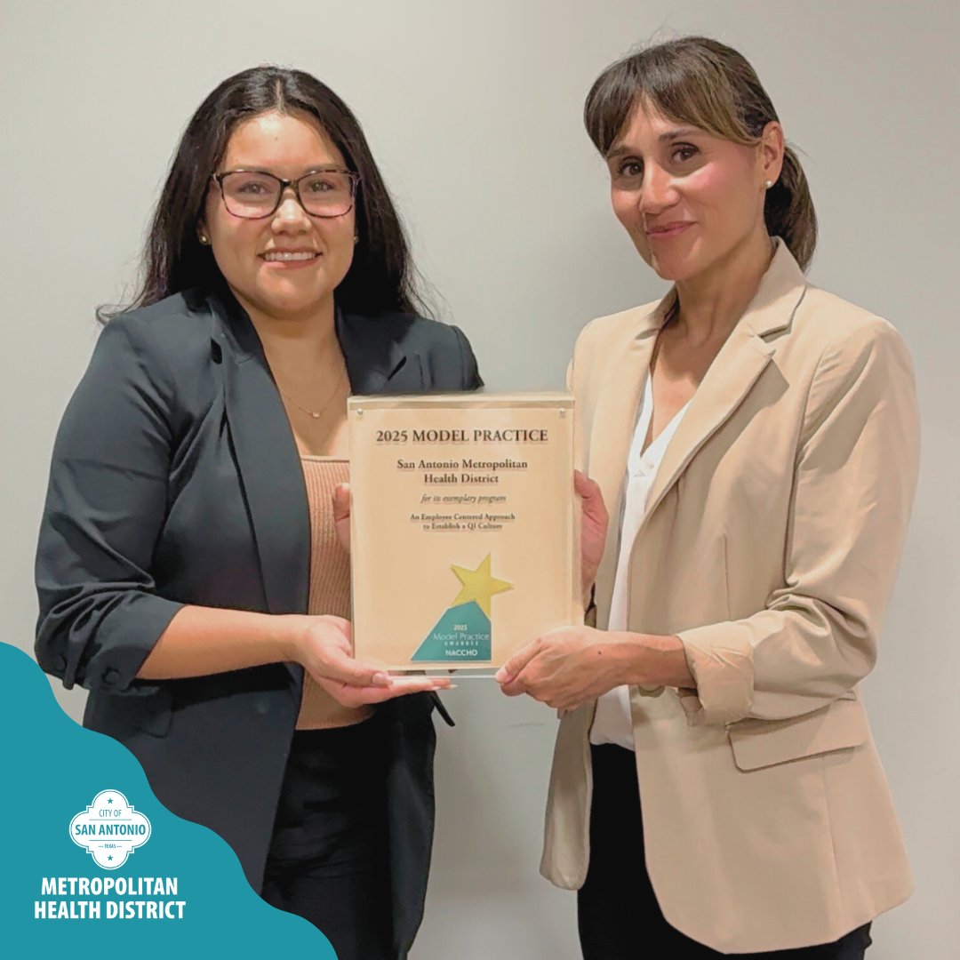 SAMetroHealth's tweet image. Metro Health has earned two @NACCHOalerts awards— a 2025 Model Practices Award for our employee-centered quality improvement work, and a Promising Practices Award for the Villa Coronado Resource Center.
#PublicHealth #NACCHO #QualityImprovement #HealthyCommunities