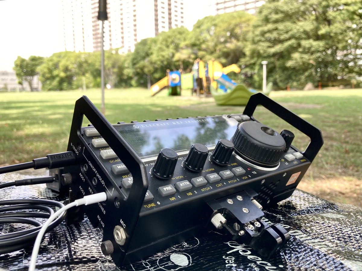 ハムフェア入場前にちょいポタ。有明テニスの森公園。