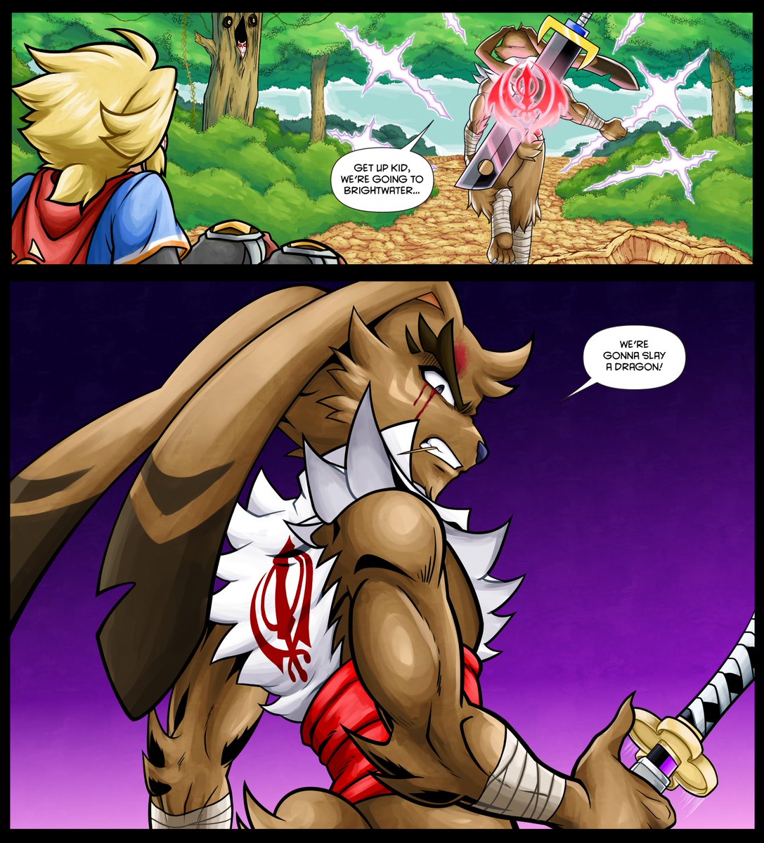 Starting as a simple Threshold Guardian, the nameless Swordsman (now known as 'Swordo Son of Swordo'), proved to be such an interesting and compelling character that we developed an entire 13 single issue prequel series. 

It sucks having to redo WI (again) but it'll be worth it.