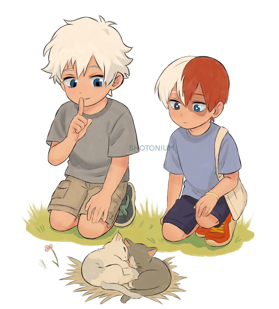 kitten watching doodle #touyatodoroki #shototodoroki