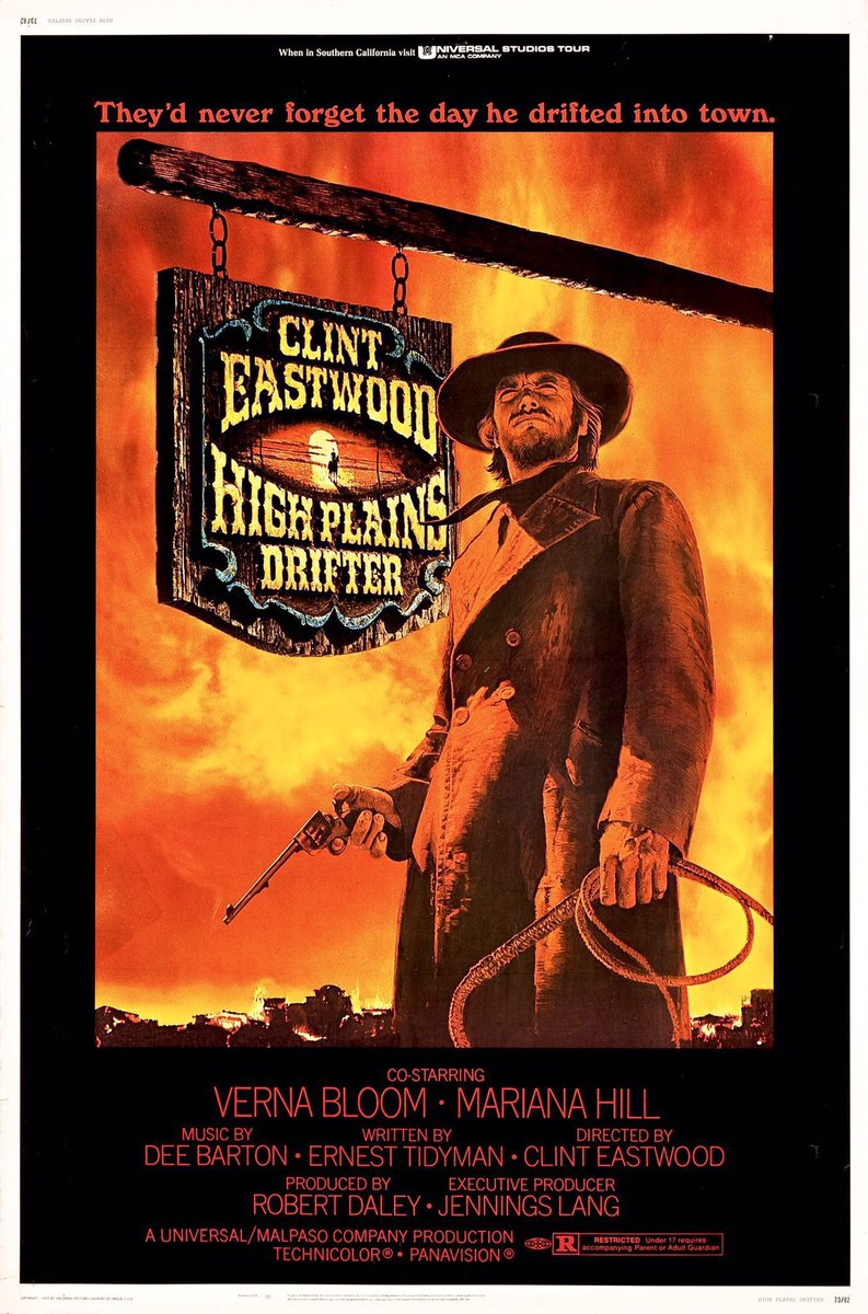 FilmNewsNos's tweet photo. 🎬MOVIE HISTORY: 52 years ago today, August 22, 1973, the movie ‘High Plains Drifter’ opened in theaters!
#ClintEastwood #VernaBloom #MarianaHill #BillyCurtis #MitchellRyan #JackGing #StefanGierasch #TedHartley #GeoffreyLewis #DanVadis #AnthonyJames #WalterBarnes #PaulBrinegar https://t.co/dJ4lzEVXFP