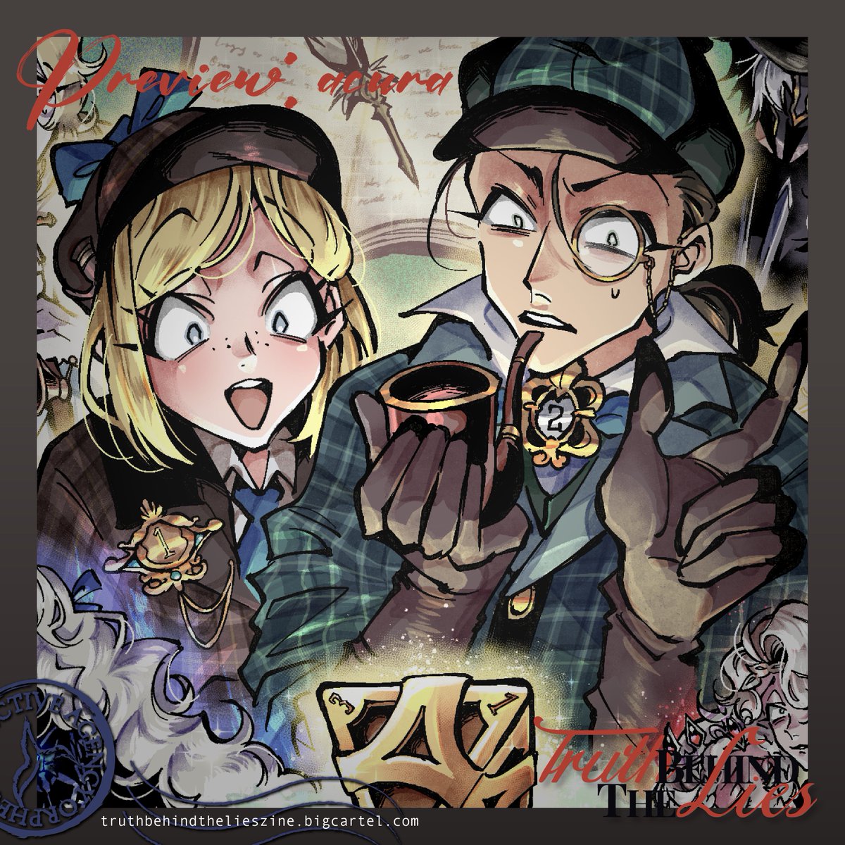 TandIZineIDV's tweet photo. Still deciding whether or not take the plunge on Truth Behind the Lies? Check out these previews for the stellar pieces within the zine! (1/9)

1- @acura_drw 2- @/aaravid &amp; @annsuzun 3- @triplecactus_ 4- @cirquedizzy https://t.co/P9GrHHrjUd