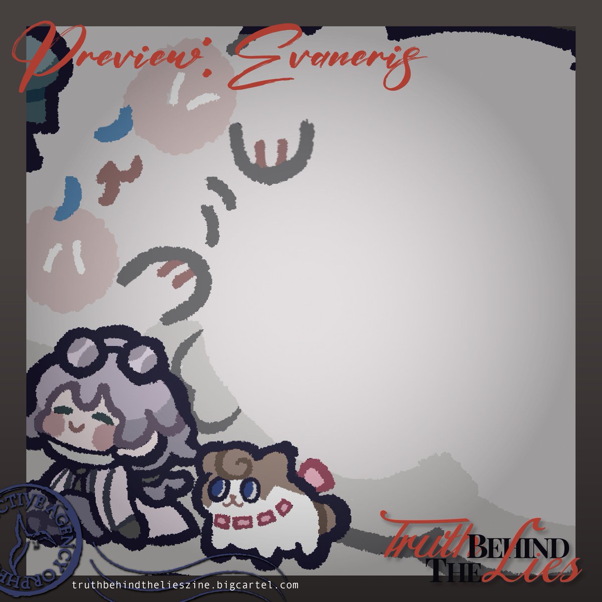 TandIZineIDV's tweet photo. Still deciding whether or not take the plunge on Truth Behind the Lies? Check out these previews for the stellar pieces within the zine! (2/9)

1- @coralberi 2- @cucumbersouffle 3- @/davolish 4- @Evaneris https://t.co/U3jGMYaMGq