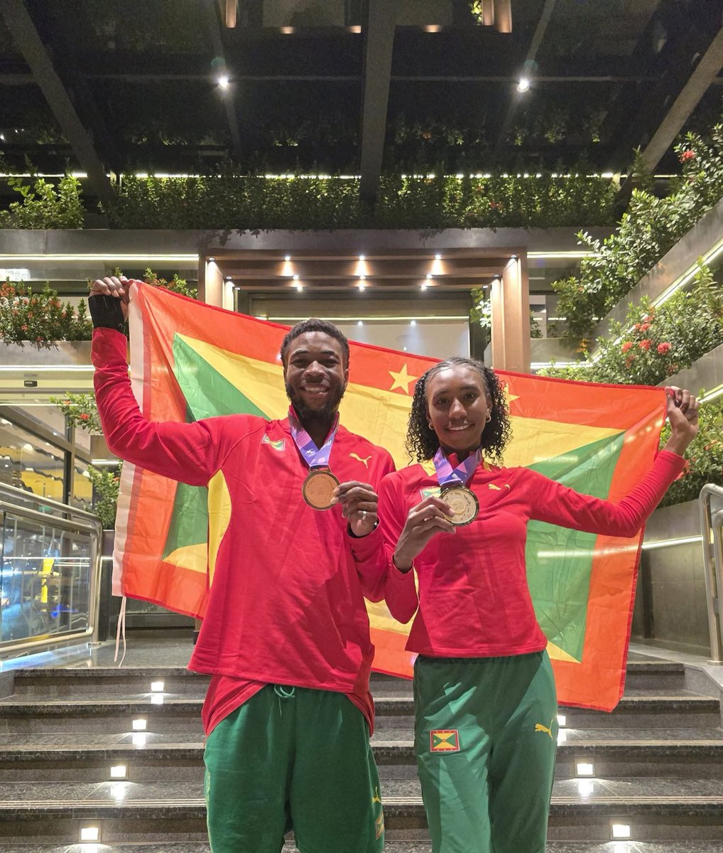 Our Silver and Bronze Medalists at the Pan am Junior Championships 
Isaiah Patrick 🥉 And Ahshareah Enoe 🥈