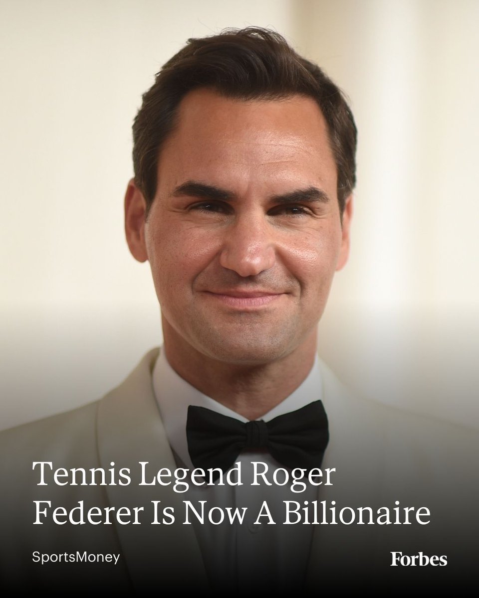 Forbes's tweet photo. Lucrative endorsements and a stake in shoe brand On have made the Swiss star just the seventh athlete in the three-comma club—and a food tech investment may serve up another payday. https://t.co/NagopfFrvG (Photo: Richard Shotwell/Invision via Associated Press) https://t.co/rAyJxtcBJa
