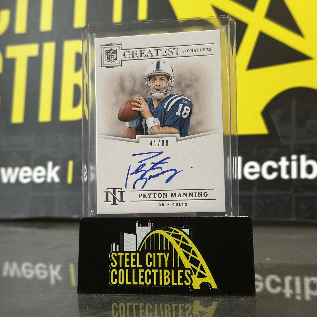 Live Breaks at Steel City Collectibles (@scclivebreaks) on Twitter photo 😍 Check out this hit!
Peyton Manning Greatest Signatures from <a href="/PaniniAmerica/">Panini America</a> National Treasures /99! 😍 Check out this hit!
Peyton Manning Greatest Signatures from <a href="/PaniniAmerica/">Panini America</a> National Treasures /99!