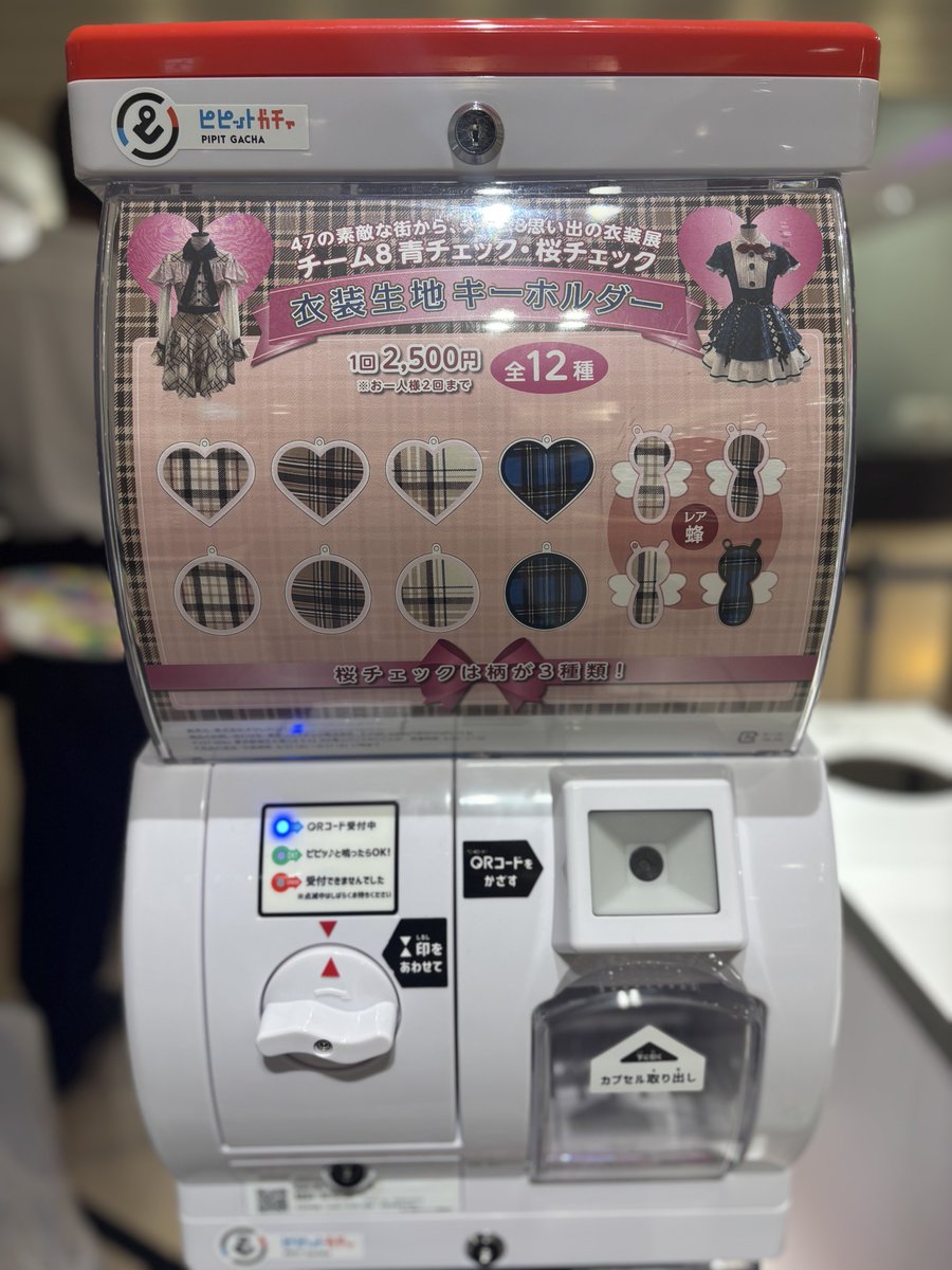 AKB48 大丸 チーム8 衣装展 衣装 キーホルダー 桜チェック レア 蜂 Gy_4U87bkAAA2AY.jpg