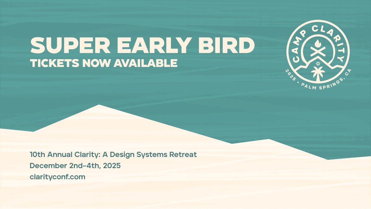 💎 Super Early Bird tickets for the Camp Clarity retreat went live earlier today! 

Some folks even already bought some before we had the chance to announce! Thank you!

More information will be released soon!

clarityconf.com