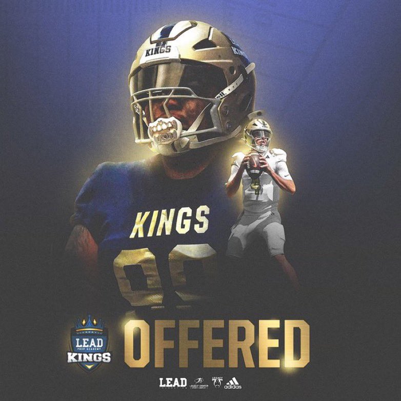 After a great conversation with <a href="/CoachG_LEADPrep/">CoachG_LEADPrepAcademy</a> I’m grateful to receive my first offer to play football at the collegiate level! Go kings! #Kingme 
<a href="/LegacyLouAdams/">Louis Adams</a> <a href="/FigurskiAD/">Eric Figurski</a> <a href="/godogs_football/">Brighton Football</a>