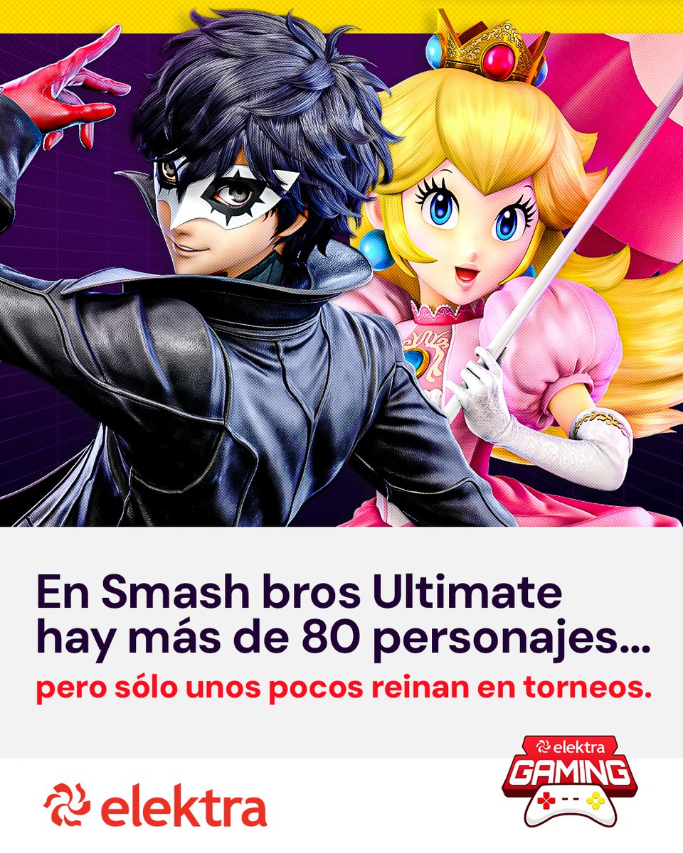 Battler GG (@battler_gg) on Twitter photo Smash pro notes: meta en 4 líneas 🎮
• Peach/Daisy: reinas del aire, combos mortales.
• Pikachu: KO letal en manos expertas.
• Joker/Palutena: favoritos internacionales.
Conoce tu main y pasa de jugador a campeón con <a href="/ElektraMx/">Elektra México</a>
,
#SmashBrosUltimate #TorneoElektra #SmashLatam Smash pro notes: meta en 4 líneas 🎮
• Peach/Daisy: reinas del aire, combos mortales.
• Pikachu: KO letal en manos expertas.
• Joker/Palutena: favoritos internacionales.
Conoce tu main y pasa de jugador a campeón con <a href="/ElektraMx/">Elektra México</a>
,
#SmashBrosUltimate #TorneoElektra #SmashLatam