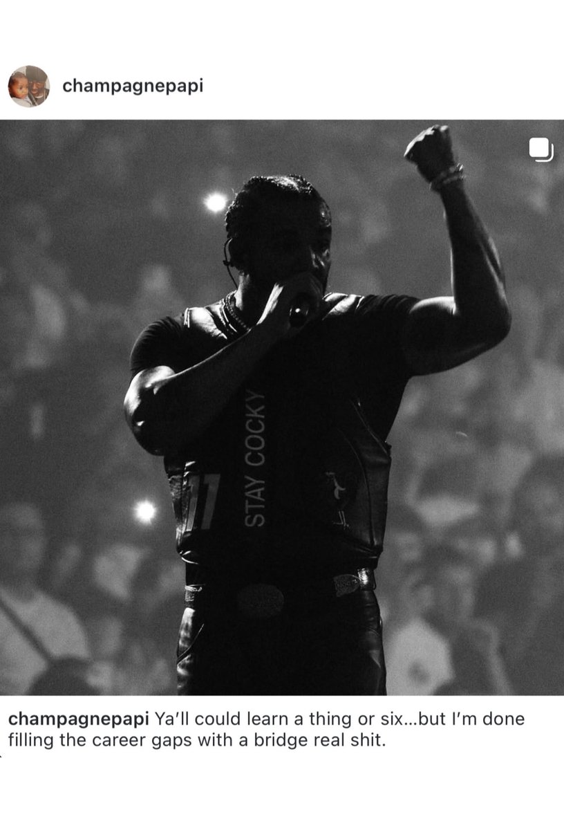 Ya'll could learn a thing or six...but I'm done filling the career gaps with a bridge real shit.