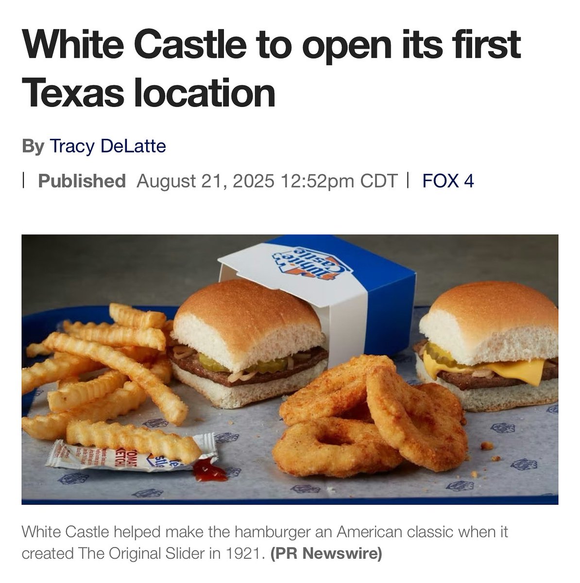 Naomi Green 🐅 (@nay2the) on Twitter photo Baby they might as well make me a resident of The Colony as much as imma going to be out there after this.
<a href="/WhiteCastle/">White Castle</a> you did your big one with this!
Who else is here for this news?
fox4news.com/news/white-cas… Baby they might as well make me a resident of The Colony as much as imma going to be out there after this.
<a href="/WhiteCastle/">White Castle</a> you did your big one with this!
Who else is here for this news?
fox4news.com/news/white-cas…