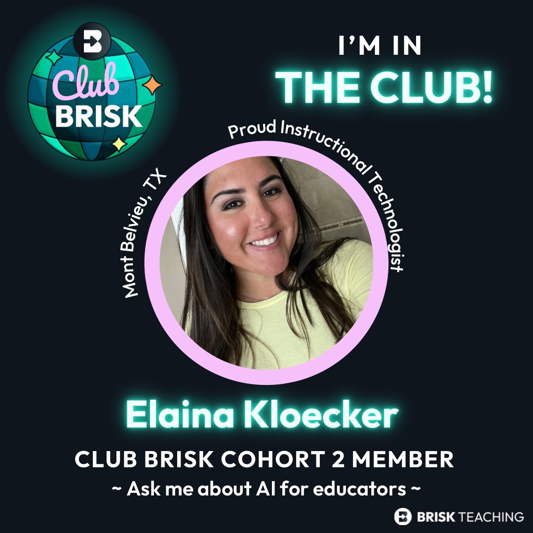 I’m in the clerb! Proud member of #ClubBrisk and BIG time <a href="/briskteaching/">Brisk Teaching</a> fan!