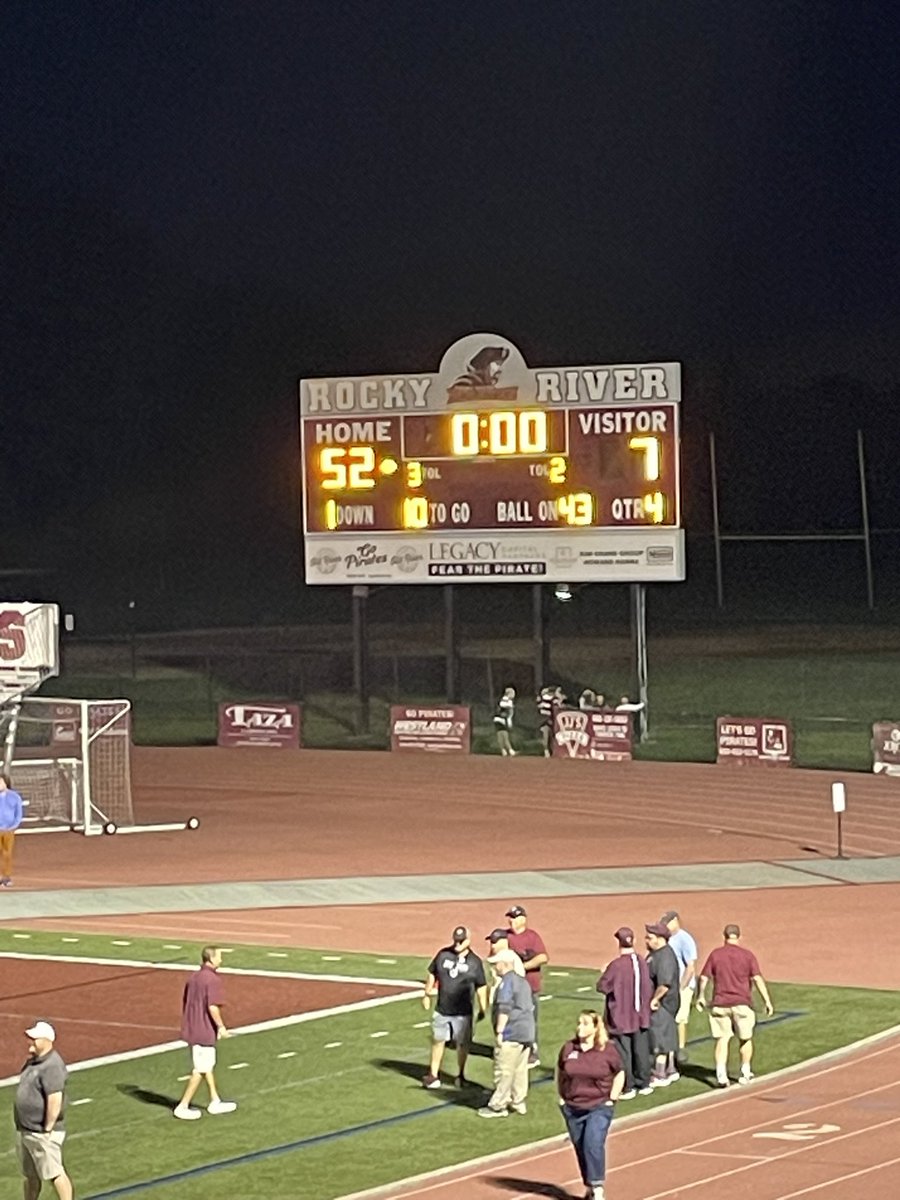 Final score from Rocky River! 🏴‍☠️ #piratepride