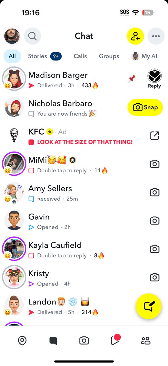 SpacemanSamps's tweet photo. @Snapchat and @kfc…I’m appalled by the fixation of the ad targeting towards a black man. I expect at least an apology. https://t.co/d8Hv0YOObY