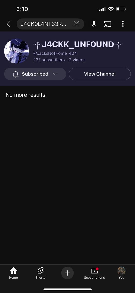 JacksNotHome_00's tweet photo. GUYS IM GONNA CRY YOUTUBE LITTERALLY SHADOWBANNED ME BRO😭😭 https://t.co/O0u7fSJg6B