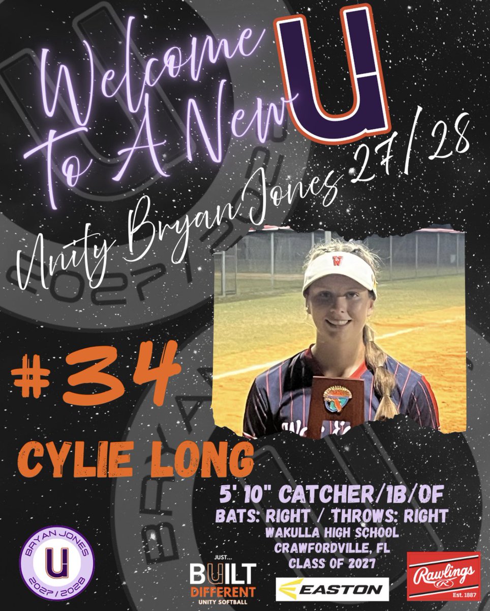 UNITY Lott 16u (@unity_lott_16u) on Twitter photo Welcome C/1B/OF <a href="/cylielong2027/">Cylie Long</a> to the “U” from Crawfordville,FL. 5’10 Hugh power, effortless power, cannon behind the plate, will lock down 1B as well. #wecoming
<a href="/SoftbalAmerica/">Softball America</a> <a href="/LineDsoftball/">Line Drive Media</a> <a href="/ExtraInningSB/">EXTRA INNING SOFTBALL</a> <a href="/BJonesDukeSB/">Bryan Jones</a> <a href="/VAUnitySB/">Unity Softball</a> <a href="/UnityCoachJosh/">Josh Johnson</a> <a href="/PrepSoftball/">Prep Softball 🥎</a> <a href="/CoastRecruitsSB/">Coast Recruits 🥎</a> Welcome C/1B/OF <a href="/cylielong2027/">Cylie Long</a> to the “U” from Crawfordville,FL. 5’10 Hugh power, effortless power, cannon behind the plate, will lock down 1B as well. #wecoming
<a href="/SoftbalAmerica/">Softball America</a> <a href="/LineDsoftball/">Line Drive Media</a> <a href="/ExtraInningSB/">EXTRA INNING SOFTBALL</a> <a href="/BJonesDukeSB/">Bryan Jones</a> <a href="/VAUnitySB/">Unity Softball</a> <a href="/UnityCoachJosh/">Josh Johnson</a> <a href="/PrepSoftball/">Prep Softball 🥎</a> <a href="/CoastRecruitsSB/">Coast Recruits 🥎</a>