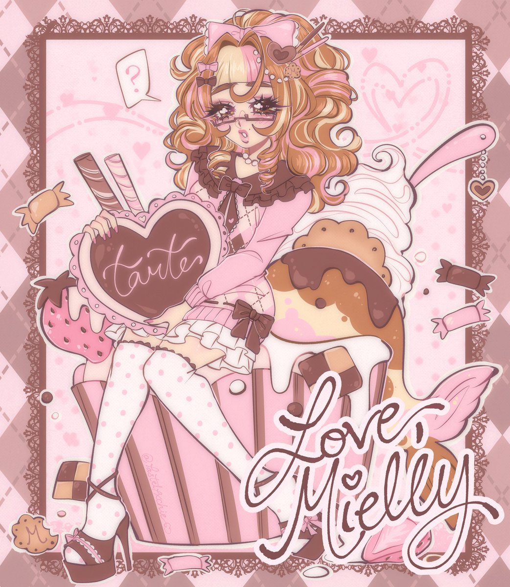 pastelpxchie's tweet photo. Me + my art! 🍨🍪🎀 https://t.co/uoMojDJZMB