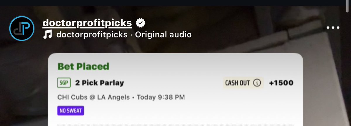 DoctorProfit's tweet image. Another IG Exclusive Dinger Parlay💣

instagram.com/doctorprofitpi…