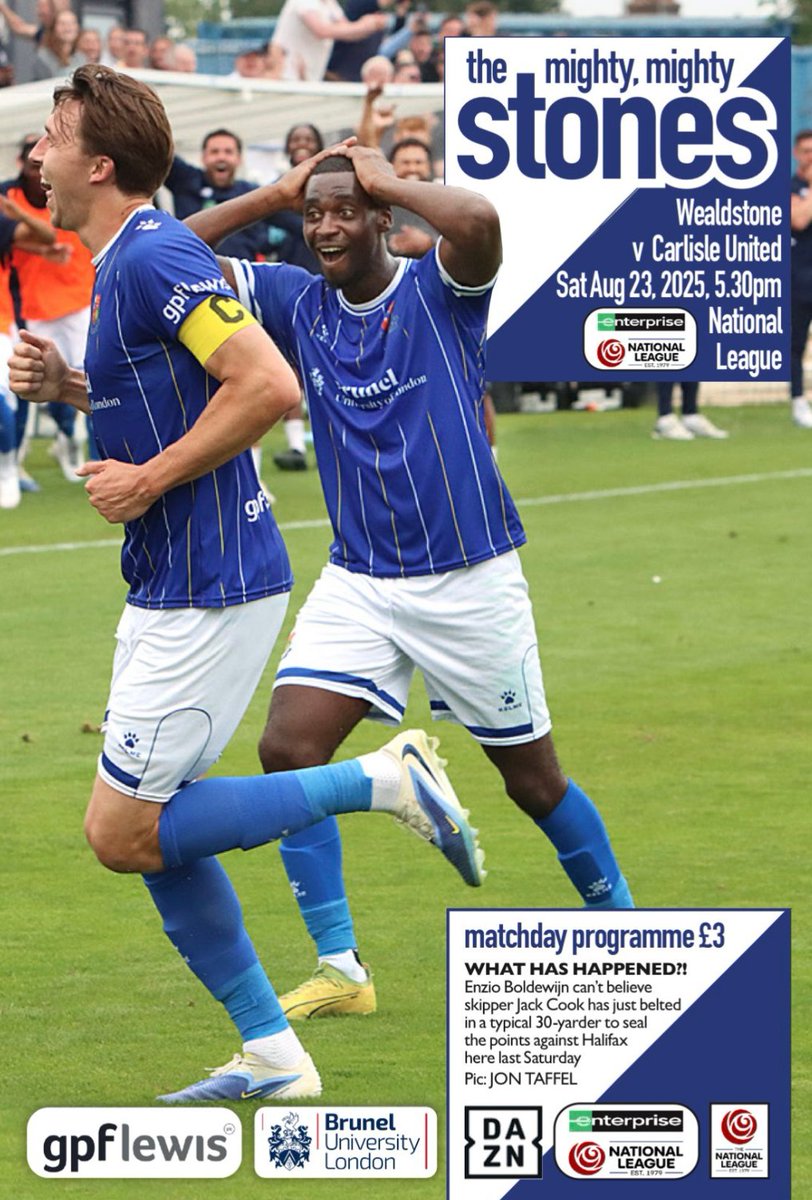 Mark Hyde (@markhyde13) on Twitter photo Here's your preview of tomorrow's programme as joint league leaders <a href="/WealdstoneFC/">Wealdstone FC</a> take on <a href="/officialcufc/">Carlisle United</a> Here's your preview of tomorrow's programme as joint league leaders <a href="/WealdstoneFC/">Wealdstone FC</a> take on <a href="/officialcufc/">Carlisle United</a>