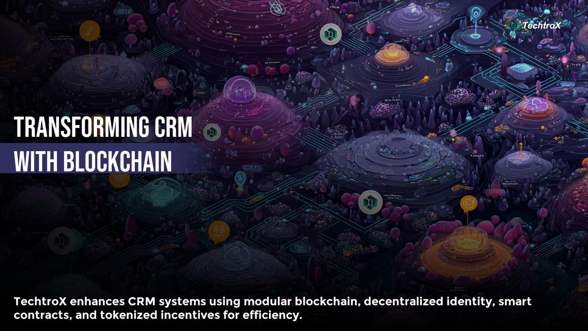 🔗 𝐃𝐢𝐯𝐢𝐧𝐠 𝐢𝐧𝐭𝐨 𝐦𝐨𝐝𝐮𝐥𝐚𝐫 𝐛𝐥𝐨𝐜𝐤𝐜𝐡𝐚𝐢𝐧𝐬 🌍  

TechtroX has redefined CRM systems with its modular blockchain architecture. By integrating decentralized identity (DID), smart contracts, and tokenized incentives ($TXO), businesses can achieve data