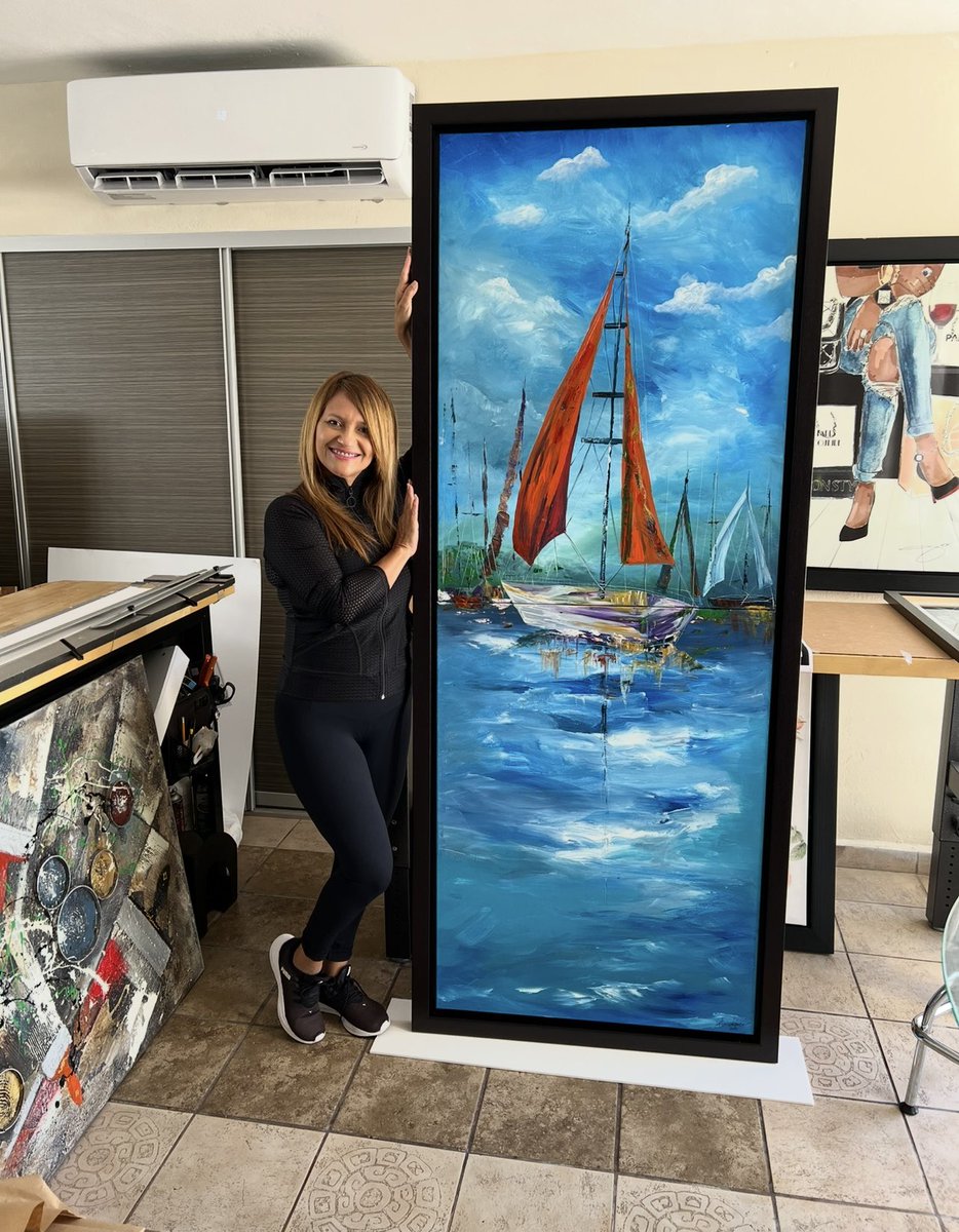 israel_romero07's tweet image. See what Lucy framed! Who needs to frame a painting 🖼️? Reach out and let’s talk. 

#frameworthy #frameshop #frameart