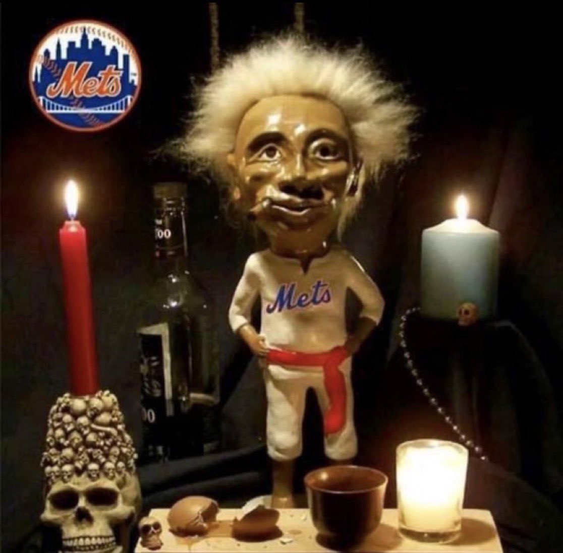 CaseyJ_516's tweet photo. The Mets NEED runs/good pitching. I ask Jobu to come

Bats, they are sick. They cannot hit. Bats are afraid. I ask Jobu to come, take fear from bats. I offer him cigar, rum. He will come. #LGM https://t.co/2fYZBIJQSm