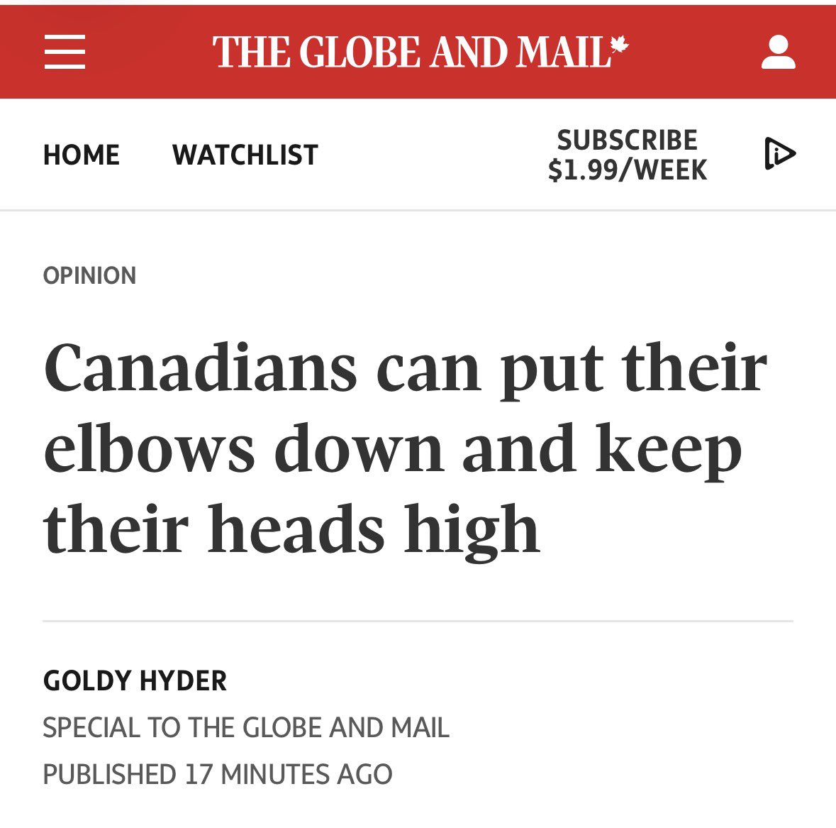 You can put your elbows down now everyone.
The media said.