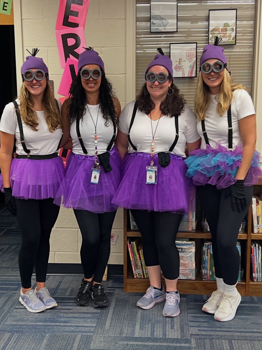 I had a great day being Minion Vieira, celebrating crushing our PTO 30K in 30 Days fundraiser fun levels 1 &amp; 2 for <a href="/Mrs_Roberts_VME/">Brittany Roberts</a> &amp; I to wear costumes! So happy to have Ms. Delgado &amp; Mrs. Geroy join us! 

We are unlocking more fundraiser fun next week! 
<a href="/VMEPatriots/">Veterans Memorial Elementary</a>